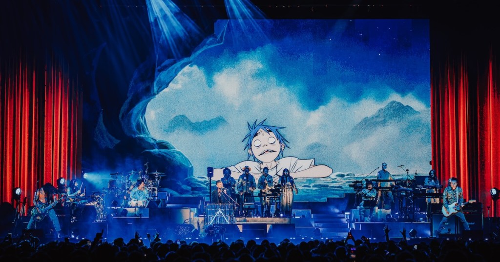 Gorillaz on stage at Co-op Live, 20 March 2026 (photo by Luke Dyson)