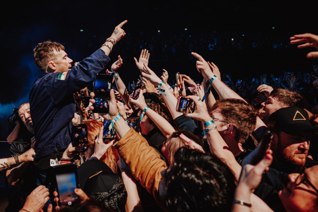 Damon Albarn performing with Gorillaz at Co-op Live, 20 March 2026 (photo by Luke Dyson)